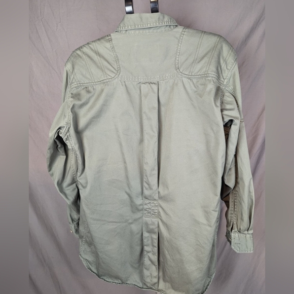 Ducks Unlimited Woolrich Large hunting shirt with padded shoulders olive green - Picture 4 of 9